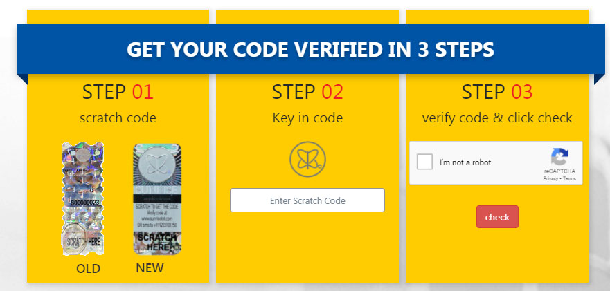 sunrisetnt 3 steps code verification
