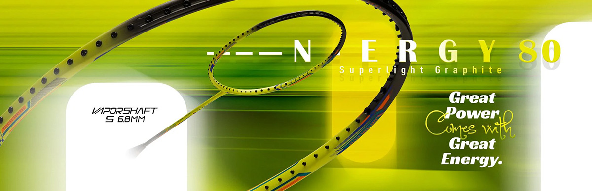 nergy80 badminoton racket with great power