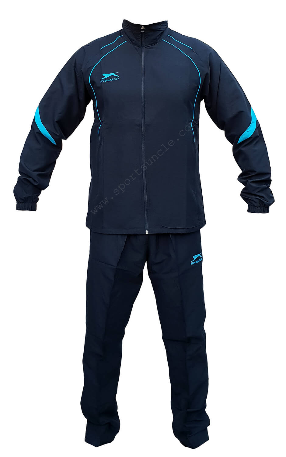navy and white tracksuit